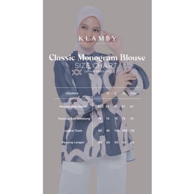 Classic monogram blouse wearing klamby M