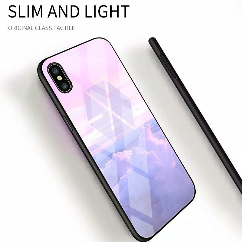 [K28] SoftCase Glass EXO For Oppo Vivo Xiaomi Samsung Iphone Realme a12 a31 a5s a52 a91 a92 a3s a37