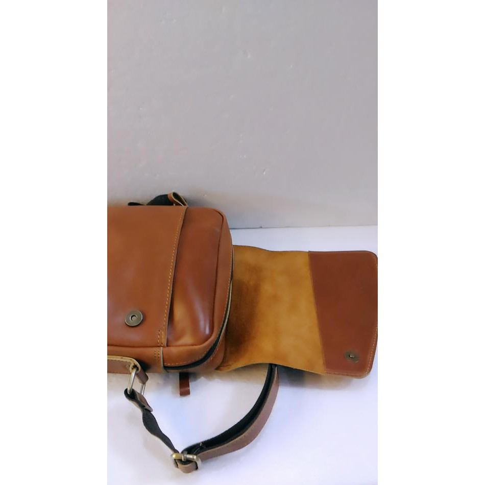 Tas Selempang Pria Kulit Asli Polos
