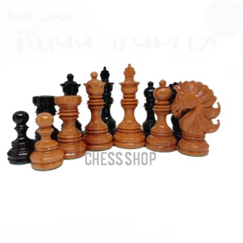 Bidak Catur Kayu Sawo Kuda Jabrik PREMIUM