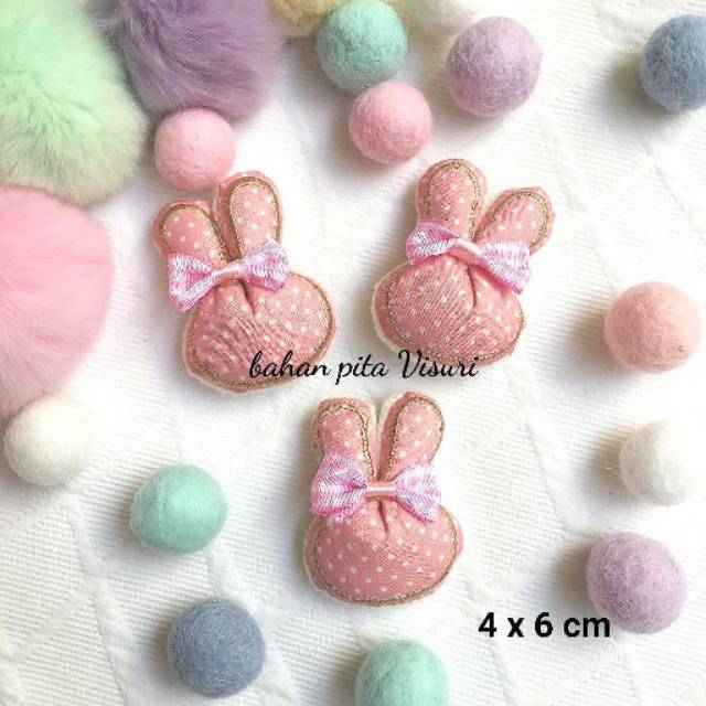 Aplikasi Bunny Dacron Polkadot