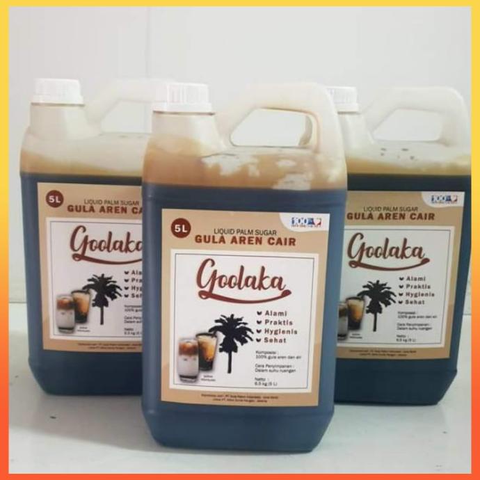 

BERKUALITAS GULA AREN CAIR 5LITER BROWN SUGAR SYRUP GOOLAKA READY CD364512ZX