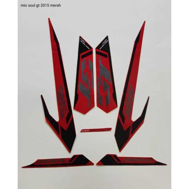 STRIPING MIO SOUL GT 2015 MERAH