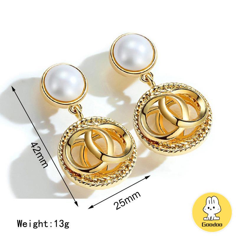 Anting-Anting Fashion Gaya Istana Anting-Anting Mutiara Anting-Anting Wanita Anting-Anting Kepribadian -Doo