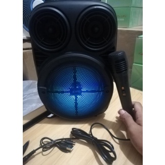 Speaker Bluetooth Kaoroke Free Mic Murah