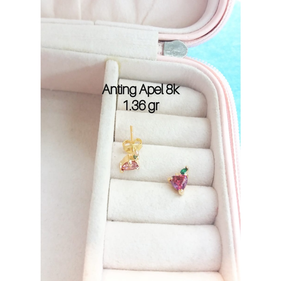 Anting ayu gold emas asli buah berry kadar 375/8karat fashion pameran endolita ringan
