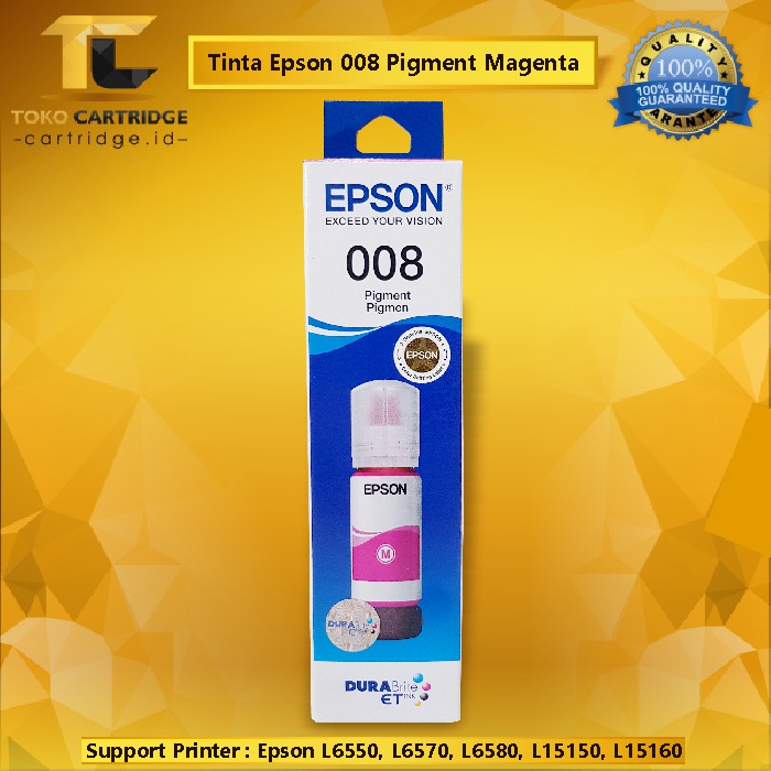 Tinta Epson Original 008 Pigment Ink. Ink Refill Printer Epson L6550 L6570 L6580 L15150 L15160