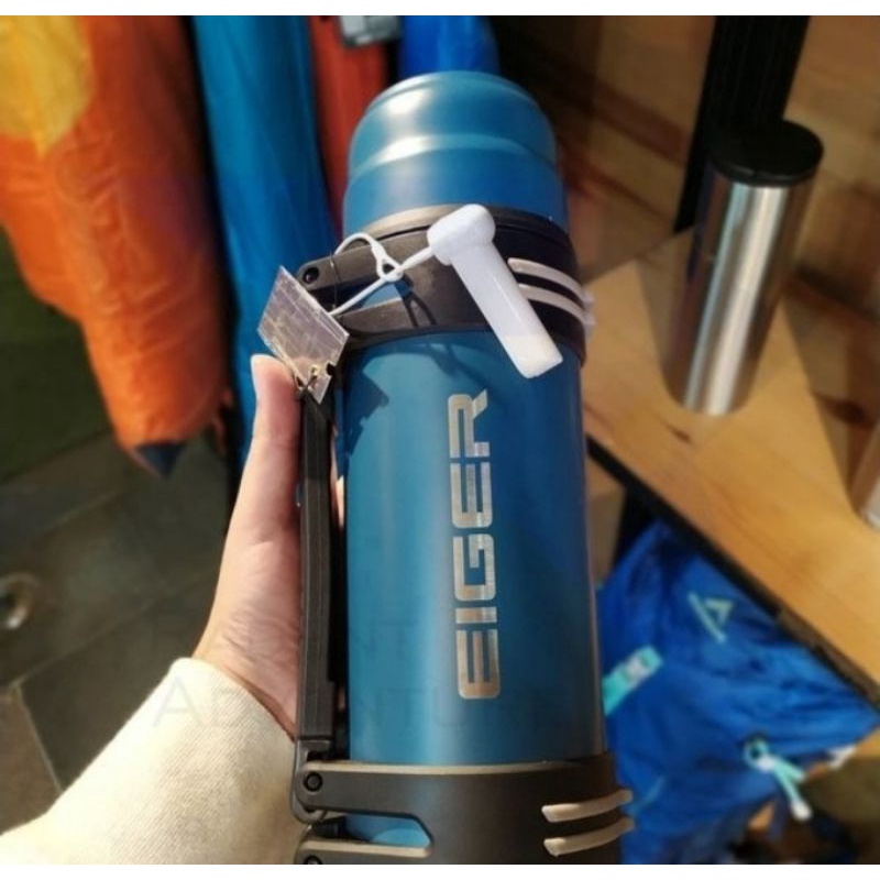 Botol minum therno 1200ml EIGER1989/7021-NAVY - botol minum thermos air panas - original produk