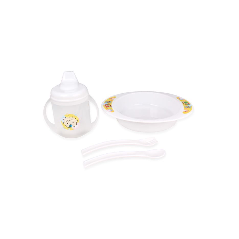 GloryBaby-LustyBunny Set Perlengkapan Makan Bayi 3 in1 | Feeding Set Alat Makan Bayi