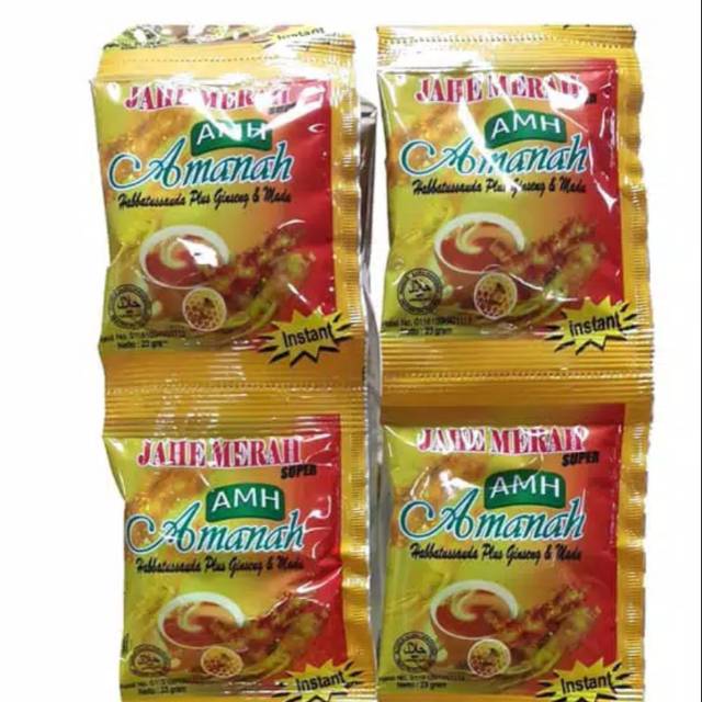 

Jahe Merah Amanah Super (+ Habbatussauda, ginseng dan madu)|instan