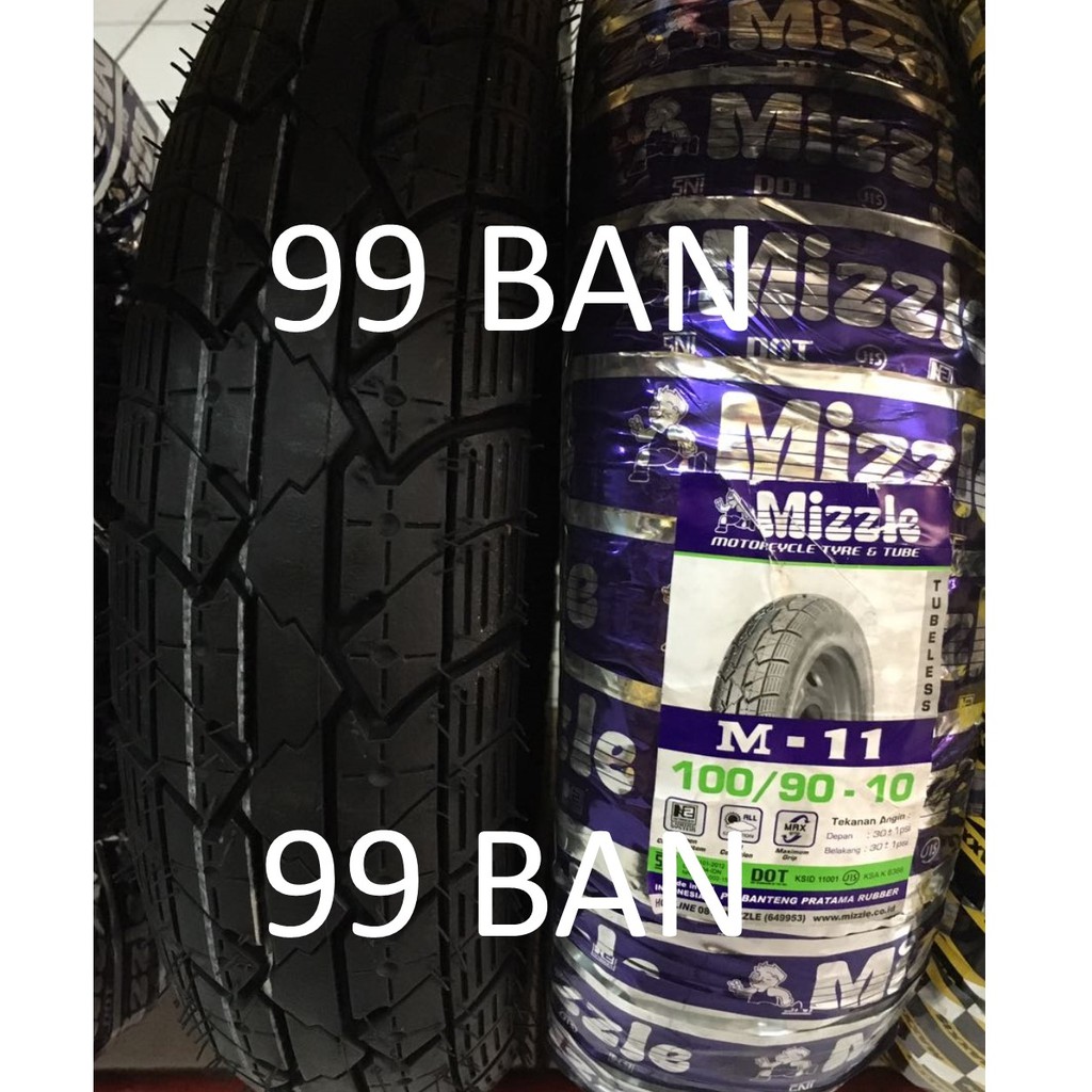 MIZZLE M11 : 100/90-10 (BAN TUBELESS VESPA CLASSIC VELG 10)