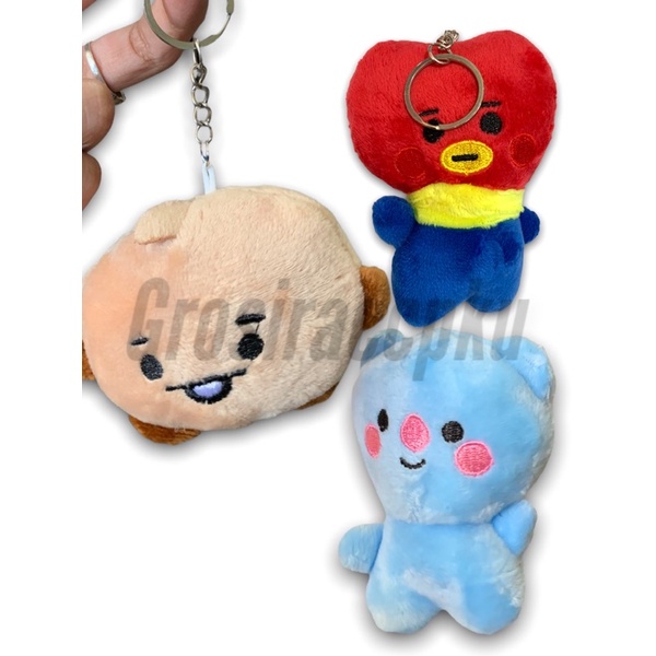 Gantungan Kunci Gantungan Tas Boneka BT21 BTS Chimmy Tata Shooky Cooky Mang RJ