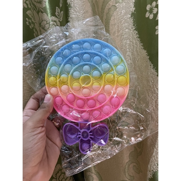 POP IT Rainbow karakter BT21 ice cream mobil dino - Hadiah kado Mainan Anak-Pita