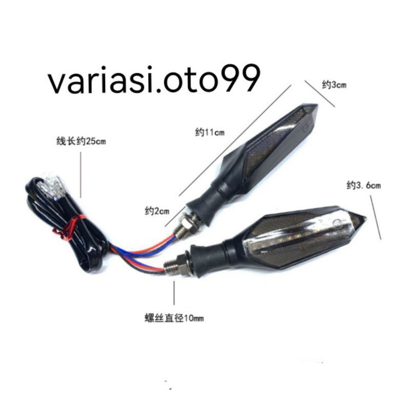 SEN RUNNING MOTOR LED PANAH 2 SISI SEN RUNNING VIXION CBR CB KLX XABRE TAIGER LAMPU MOTOR