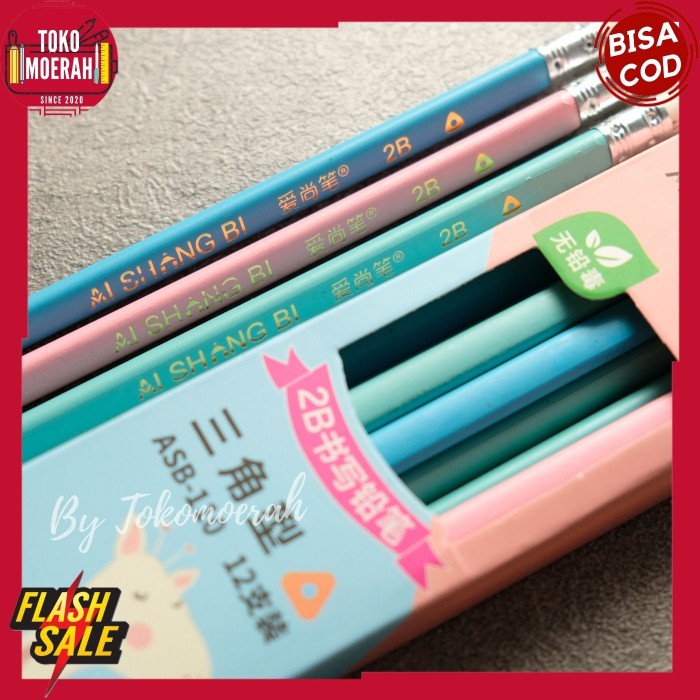 

Bagus 1 Lusin Pensil Murah Pensil 2B Aishing Pensil Penghapus Lucu Murah Cod Trendi