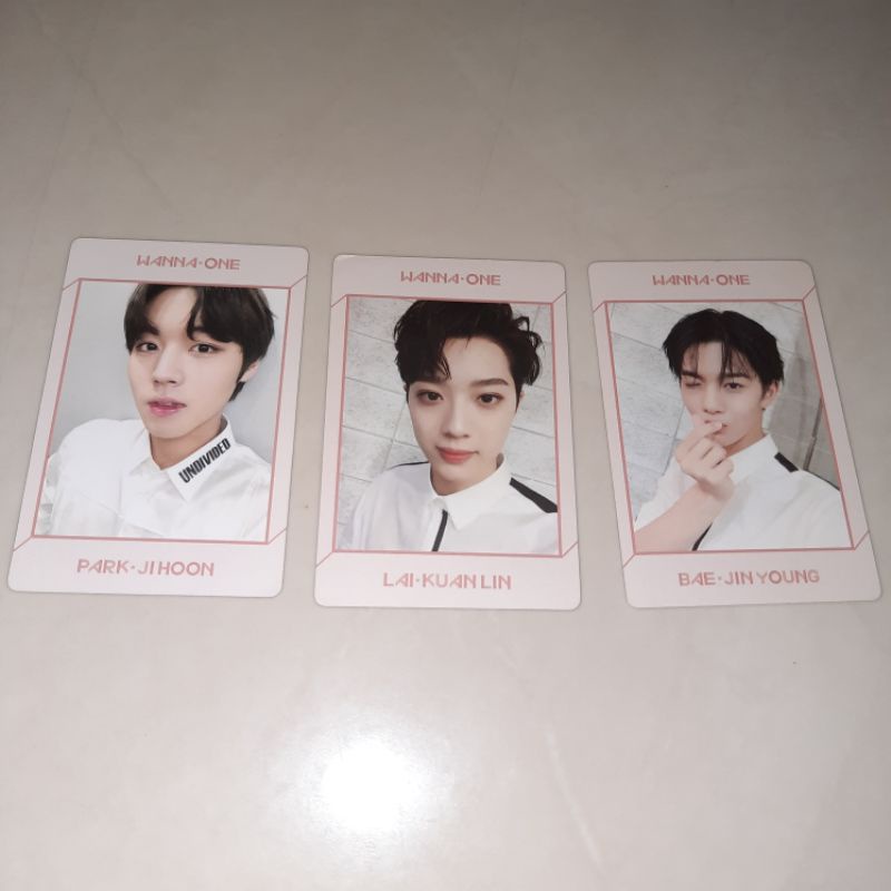 Readystock pc wanna one art book guanlin, jihoon, baejinyoung