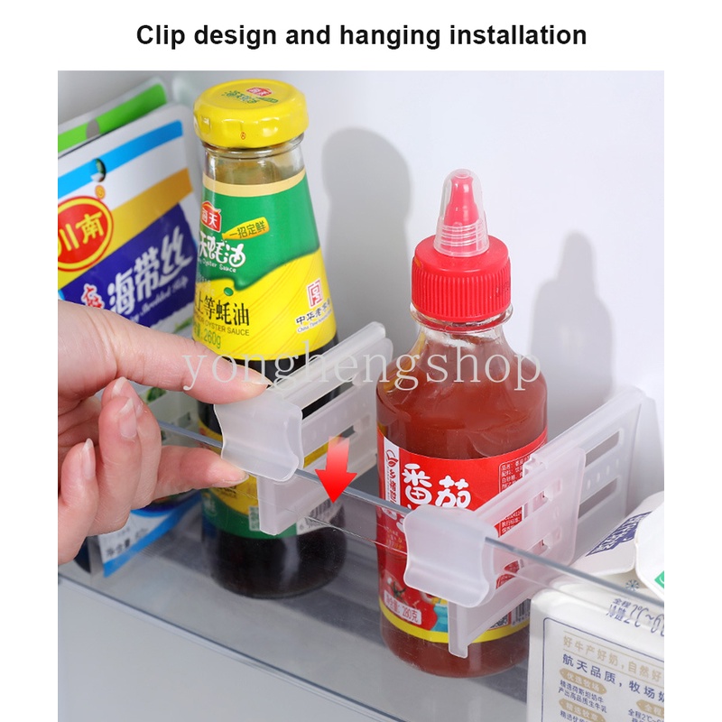 4 Pcs / set Papan Partisi Penyimpanan Botol Dapat Disesuaikan Untuk Kulkas