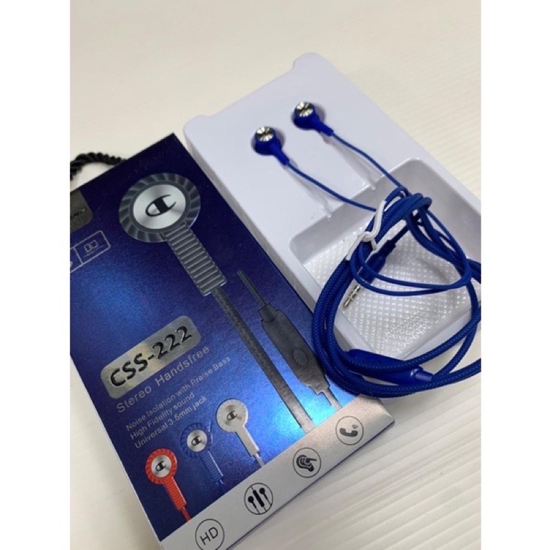 PROMO HANDSFREE CHAMPION CS222 NEW STREO EARPHONE