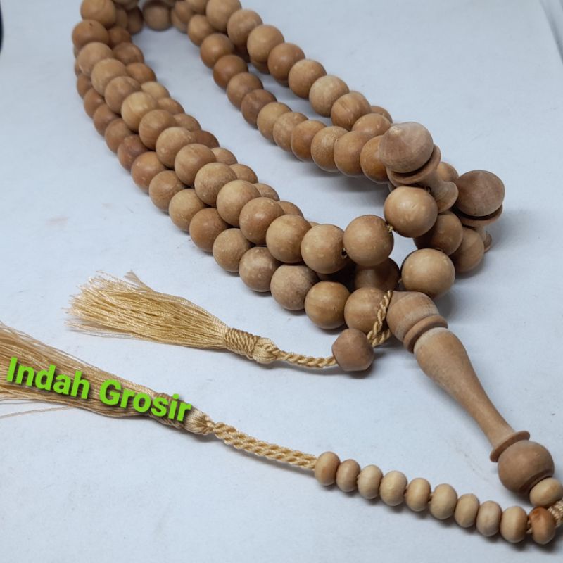 TASBIH KAYU CENDANA WANGI 99BUTIR DI JAMIN 100%  ASLI NATURAL