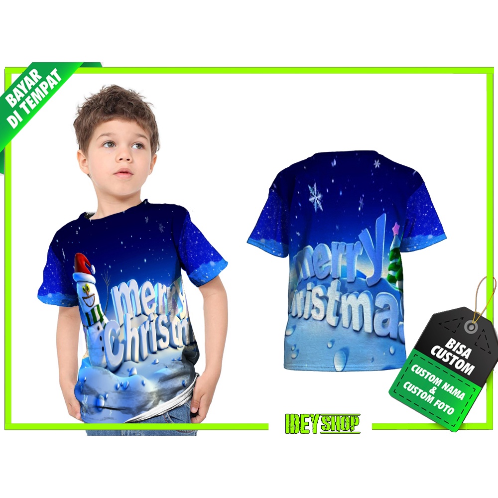 Kaos Anak MERRY CHRISTMAS NATAL 2021 - 09 Custom Fullprint