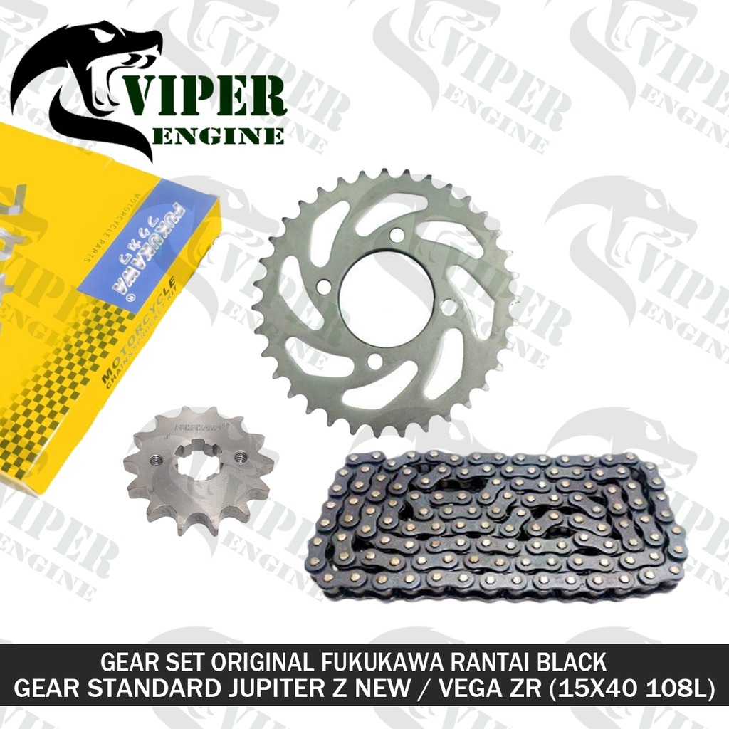 [ BISA COD ] GEAR SET LENGKAP STANDARD JUPITER Z VEGA ZR Z1 Z NEW OLD ORIGINAL FUKUKAWA JAPAN 428H 1