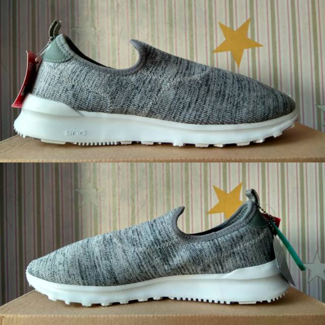 Sepatu sneakers casual Piero Ventura knit grey white P20329 original