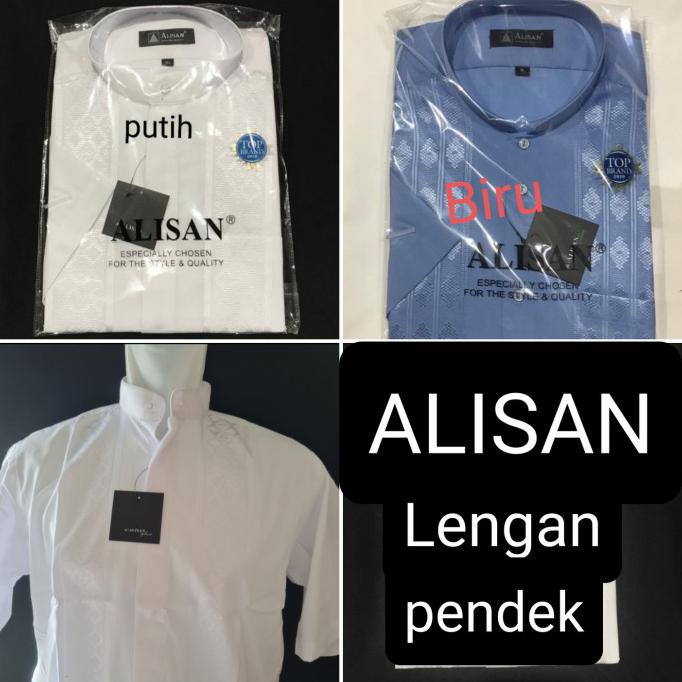 Star Seller Baju Koko Alisan Lengan Pendek - Putih, 15