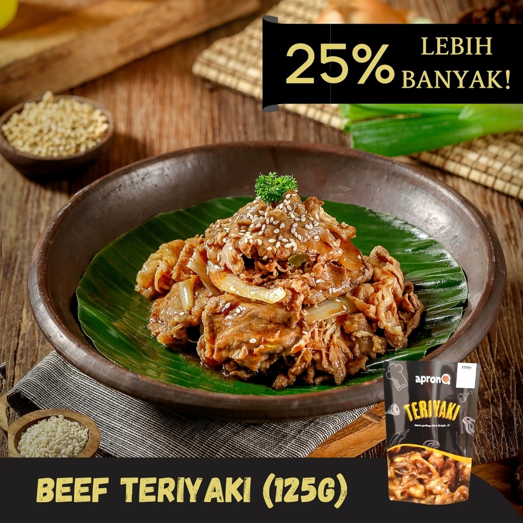 

APRONQ BEEF TERIYAKI 125 GRAM (SMALL)