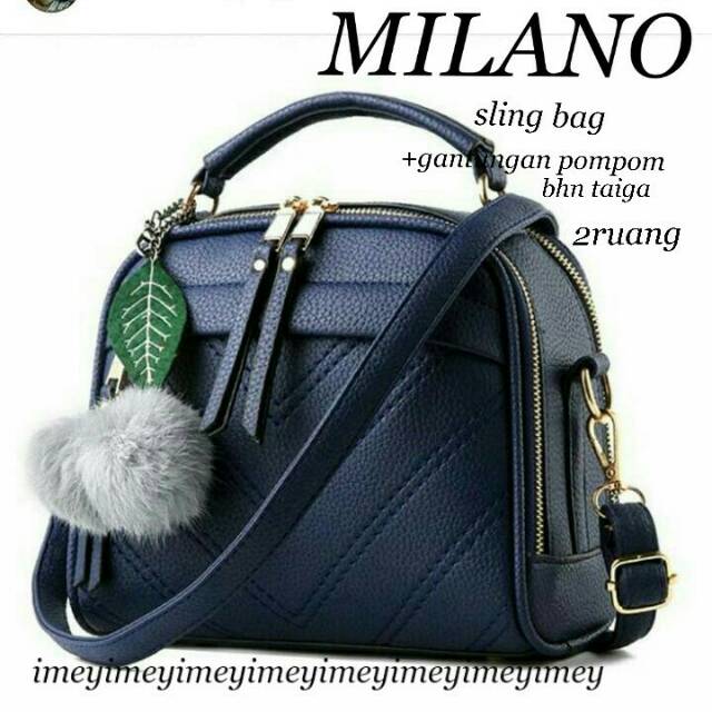 Tas milano /tas murah free pompom