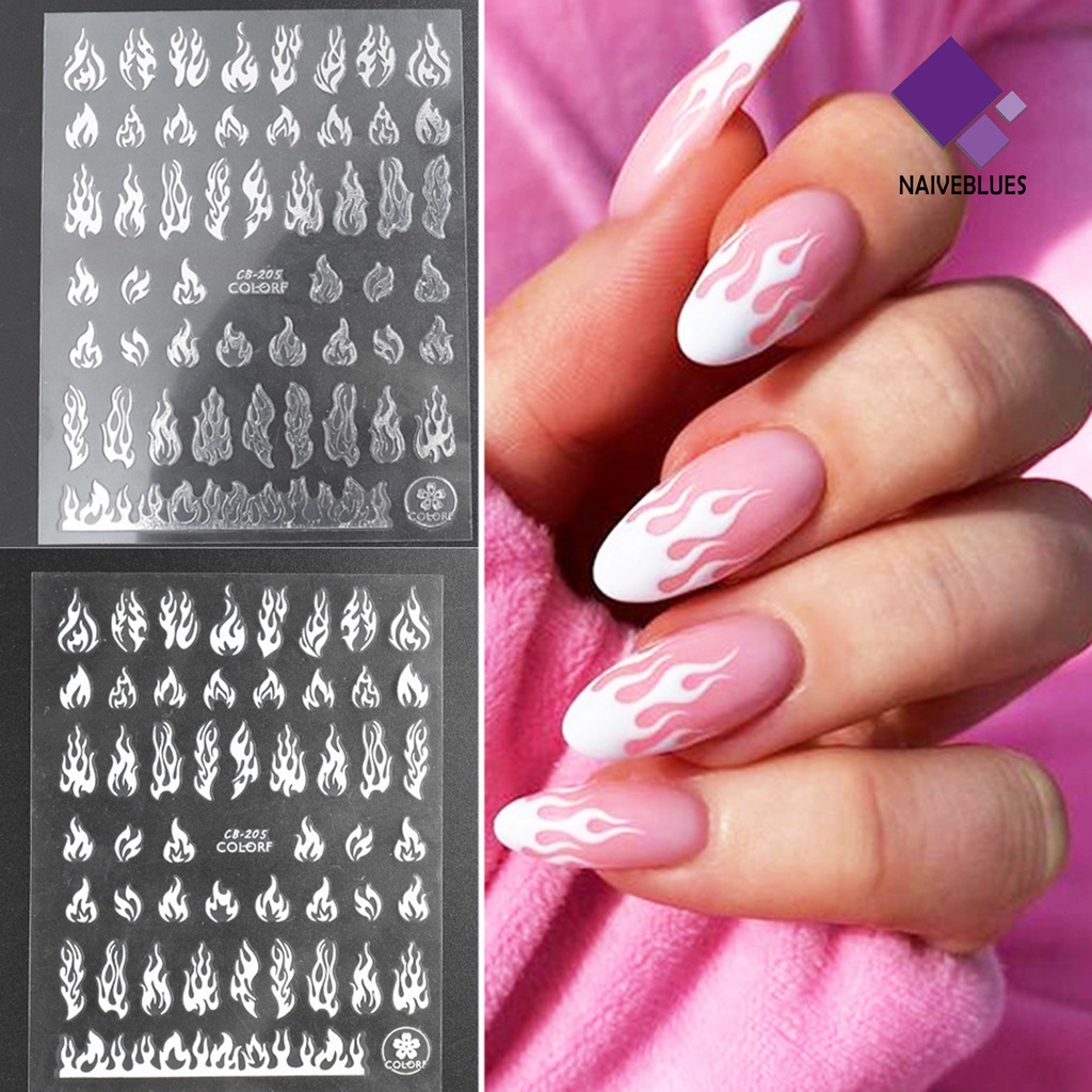 Naiveblue &gt; Stiker Kuku 3D Holografik Ultra Tipis Untuk Nail Art / Manicure