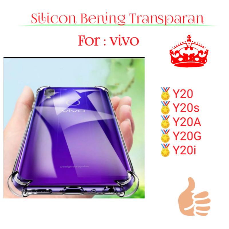 Case Vivo Y20 Y20s Y20A Y20G Y20i Silicon Softcase Bening Transparan Casing Cover Silikon Clear