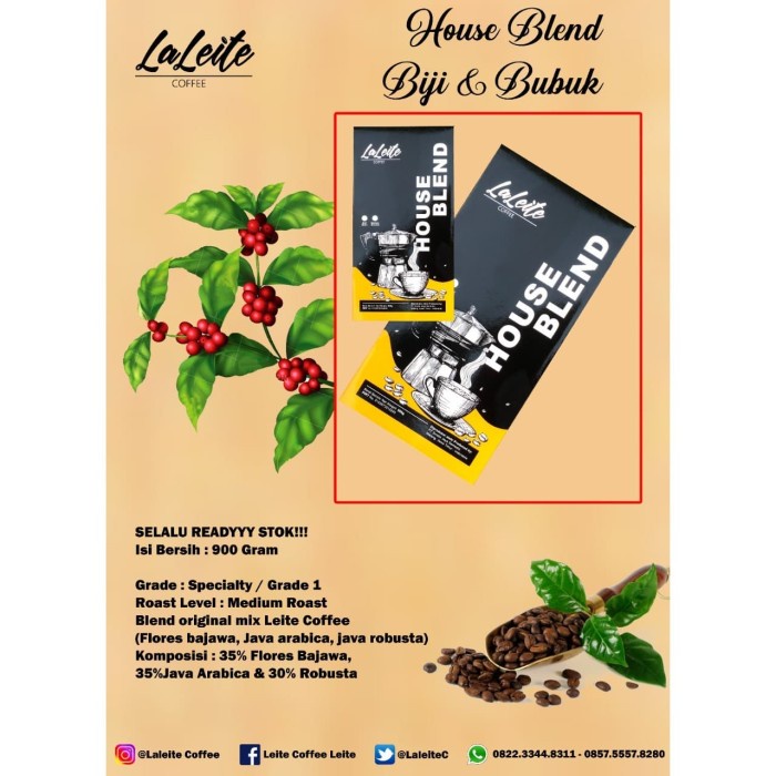 

Ds0Ds1D Kopi House Blend 900G - Ground (Bubuk) Ds20X11
