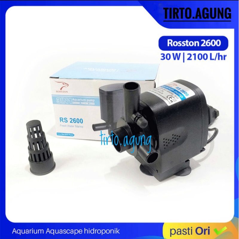 PROMO MURAH Pompa aquarium kolam 2100L Rosston MARVIN dari yamano roston RS 2600 Power Head