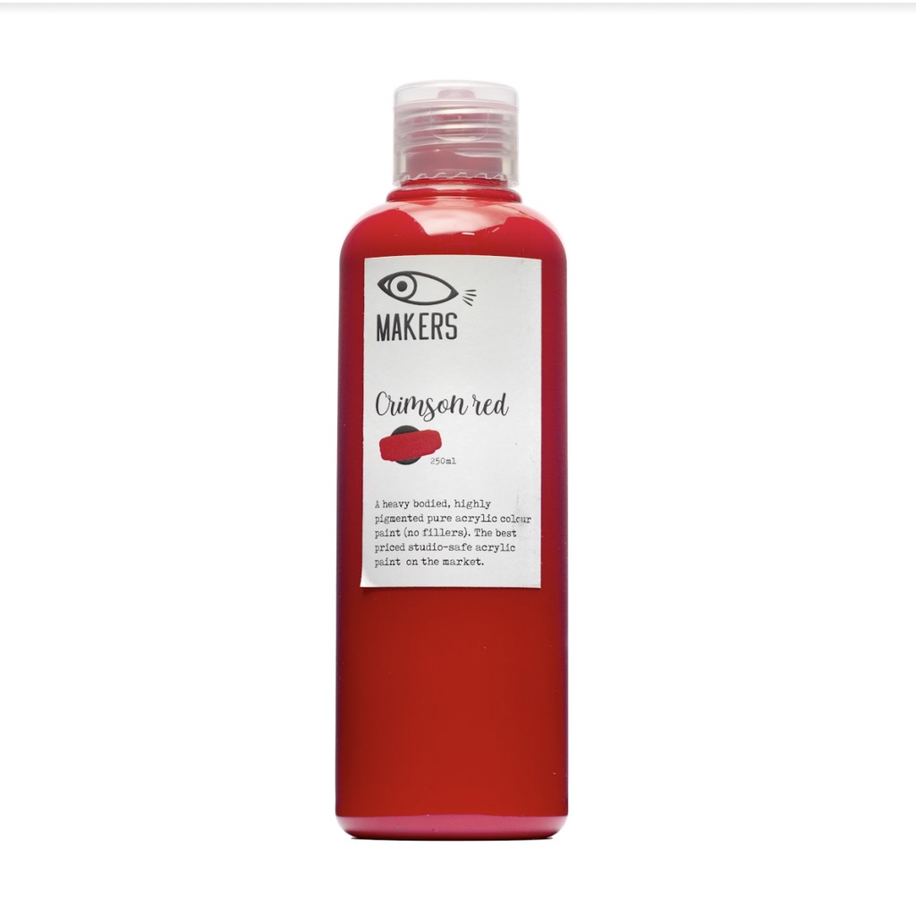 

Crimson Red Acrylic Paint 250ml by MAKERS