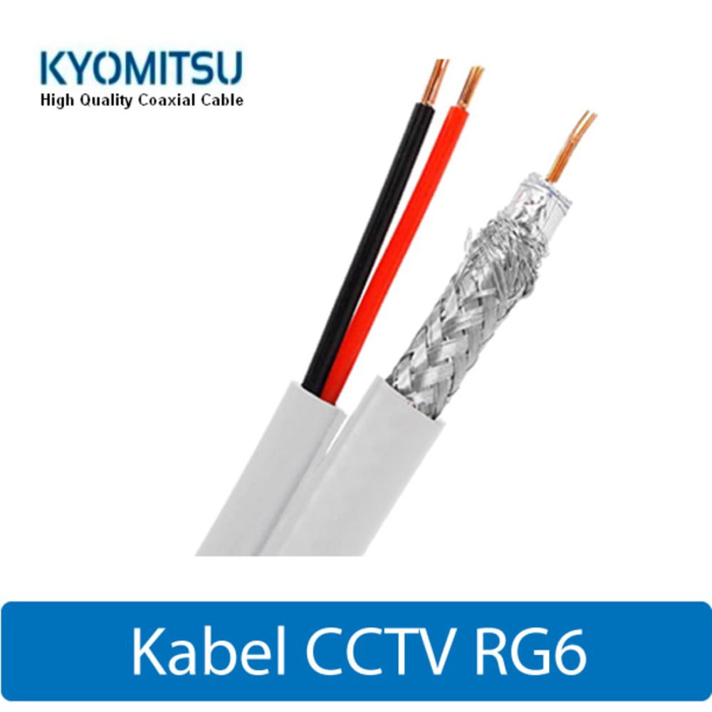 Kabel CCTV Coaxial Kyomitsu RG6+ Power  300M