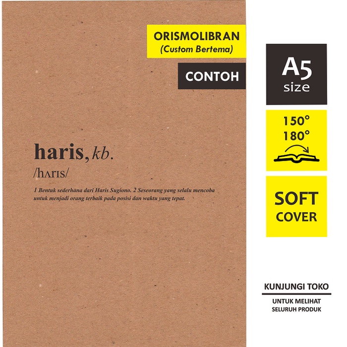

[RESTOCK] Notebook/Buku Catatan/Journal/Diary Orismolibran Custom (Classic) - Adhsv1 Cream B, Plain