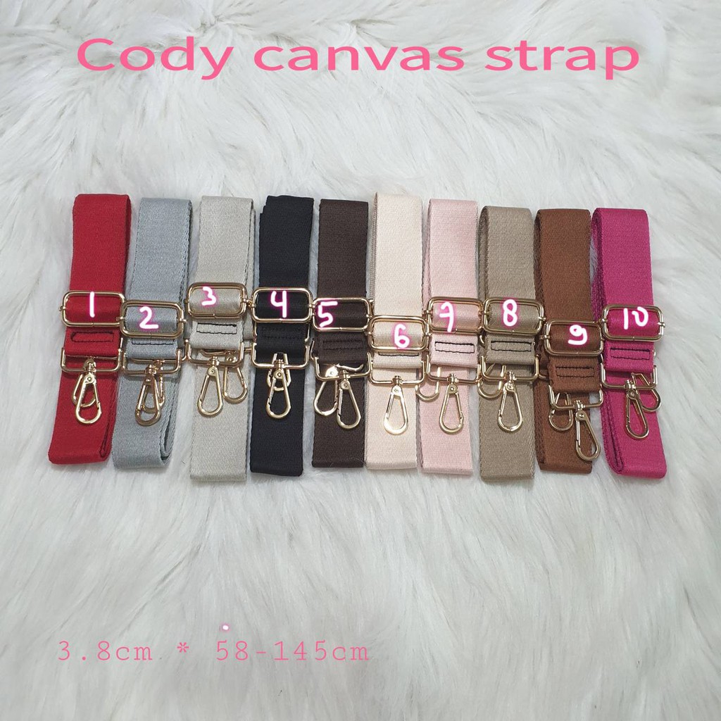 bagstrap canvas adjustable tali tas fashion panjang selempang strap tas cody