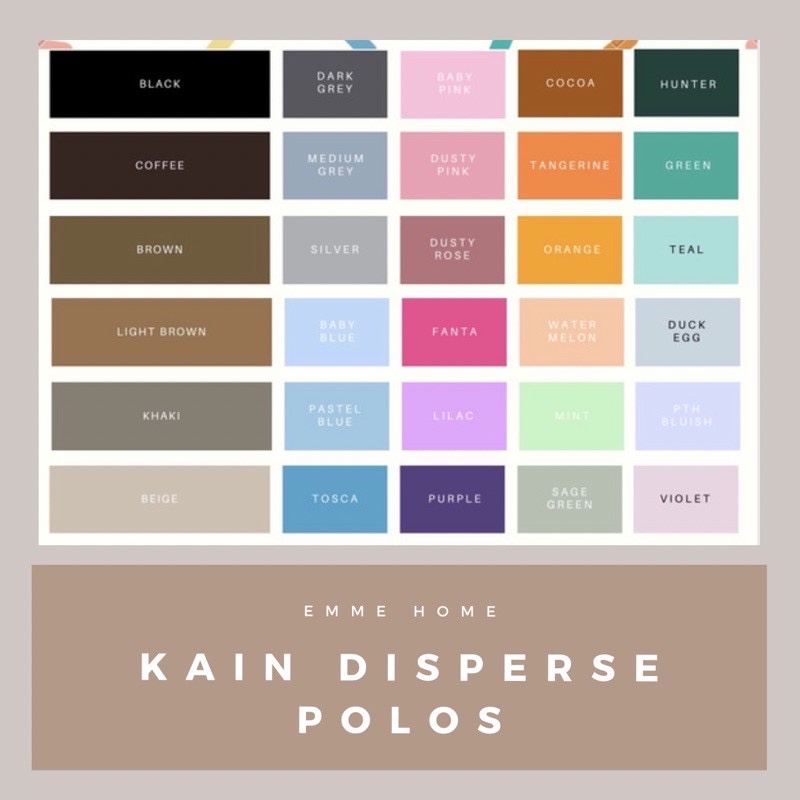 KAIN DISPERSE POLOS DAN MOTIF 1 ROLL (100 METER / 120 METER )