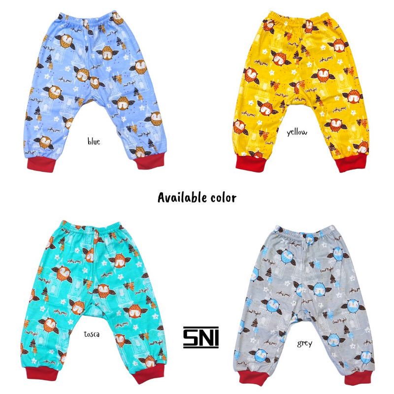 Celana Panjang Bayi Y-Lin SNI MOTIF Size S M L XL 0-2 Tahun Bahan 100% Cotton Halus Lembut Celana Bayi SNI Perlengkapan Bayi Baru Lahir