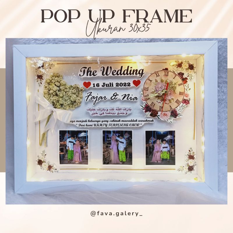 pop up frame 3d/pigora/kado unik/kado wisuda/kado pernikahan