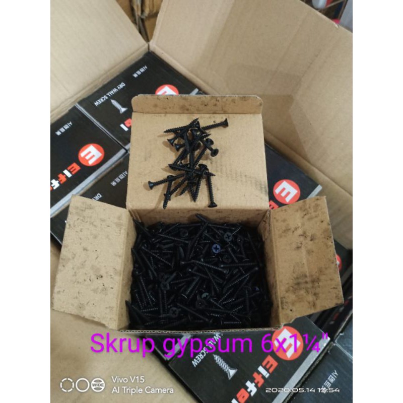 Skrup Gypsum 6x1.1/4 - Skrup Gypsum 3cm - Sekrup Gypsum 6x1.1/4 isi 500 pcs