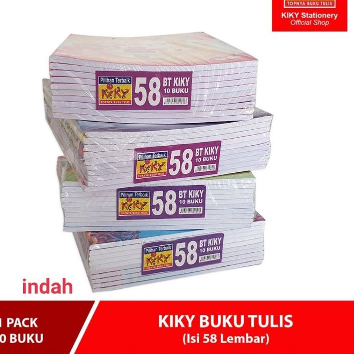 

[W23WW) ,Grosir Buku Tulis Kiky 58 Lembar - Isi 10 Buku.,,.