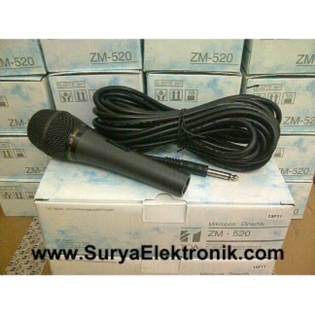 Mic TOA ZM520 ZM 520 ZM-520 Mik Microphone Toa Jogja Original Kabel For Ampli Horn Speaker Masjid