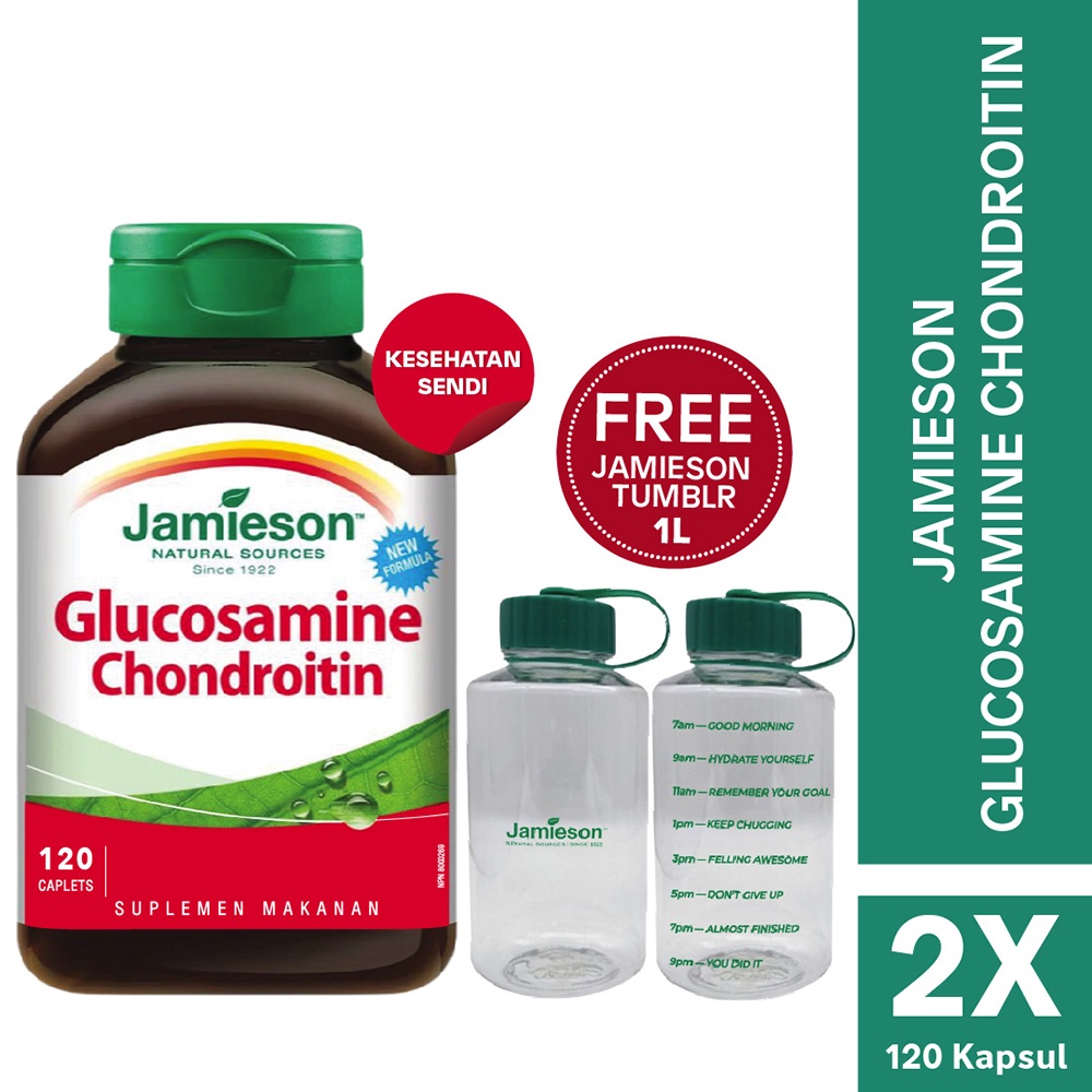 Jual Jamieson Glucosamine Chondroitin MSM 120 (2 botol) [FREE 1 BOTOL