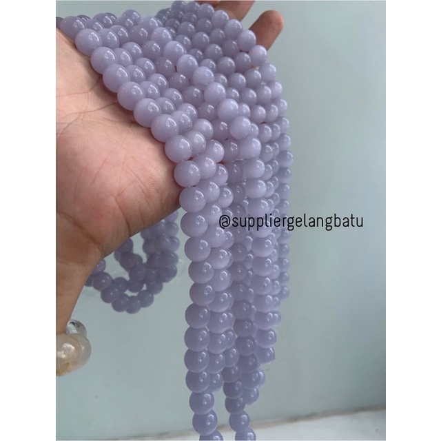 Bahan renceng kalung Gelang PURPLE CAT EYE 10mm mata kucing natural