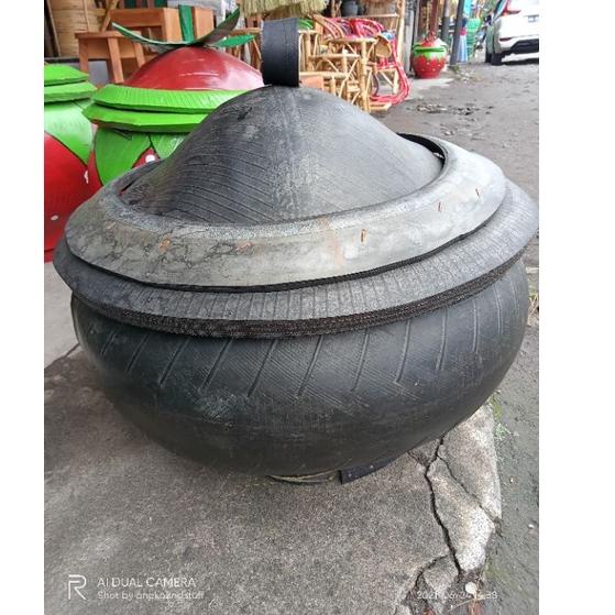 [KODE PRODUK MJFW97271] Tempat sampah ban/bak sampah ban karet karakter