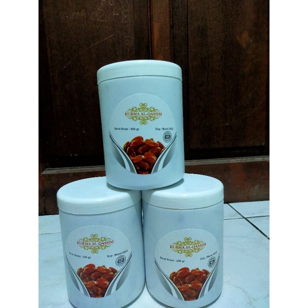 

Kurma alqassim 850gr toples/Ember putih/bening