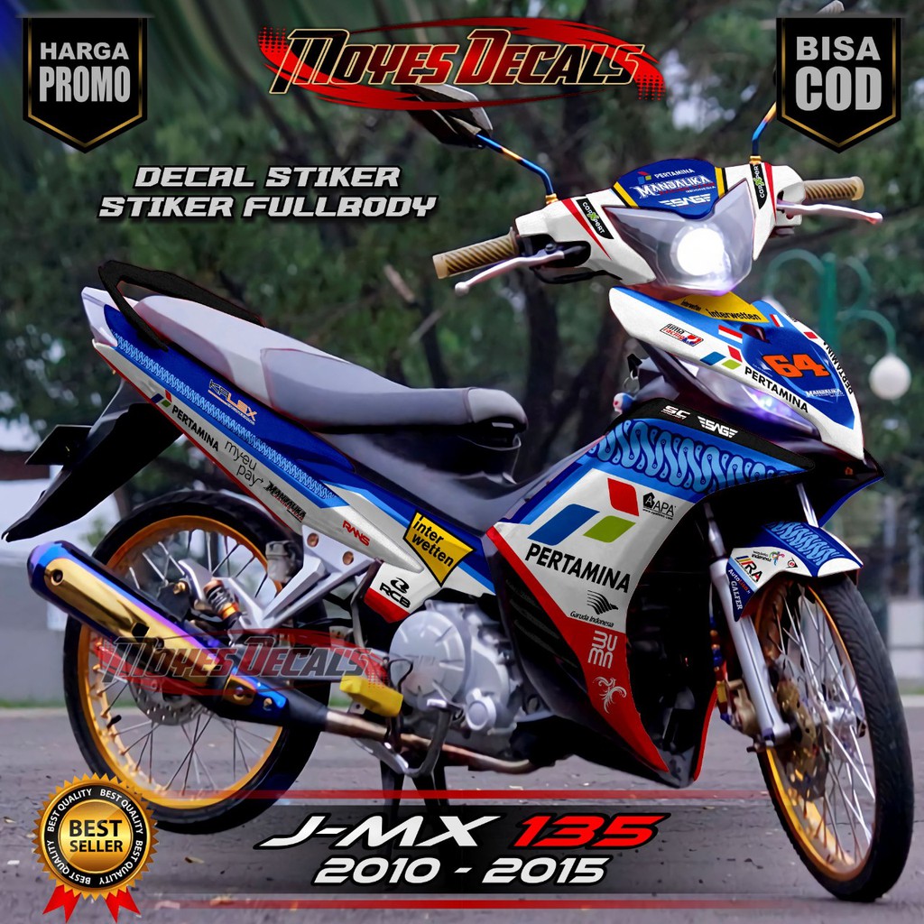 Decal stiker max new135 mandalika stiker motor yamaha jupiter mx new mandalika stiker fullblok mx ne