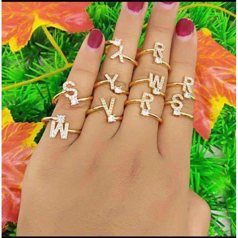 Cincin xuping / Cincin huruf Xuping A-Z terbaru