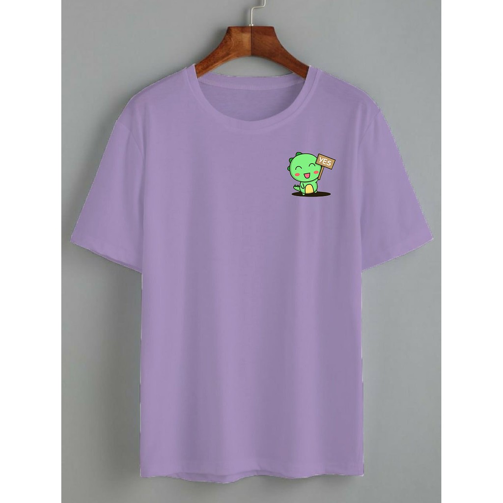 kaos cute DINO SAY YES / kaos wanita / KATUN 24S